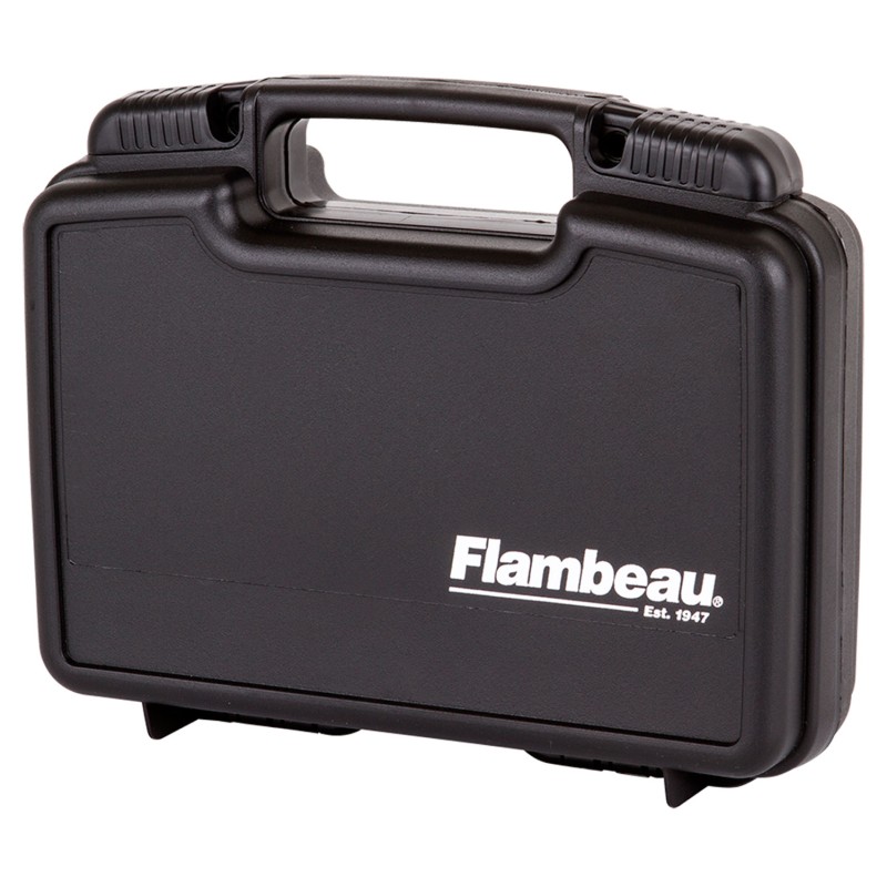 Flambeau 6445SC Safe Shot Pistol Case made of Polymer with Black Finish Egg Crate Foam Padding Integrated Handle  TSAAirline App