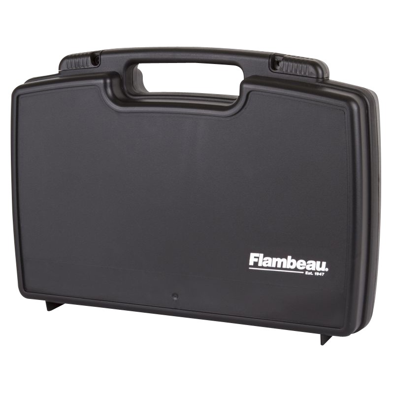 Flambeau 6455SC Safe Shot Pistol Case made of Polymer with Black Finish Egg Crate Foam Padding Integrated Handle  TSAAirline App