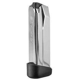 FN 20100720 545 Replacement Magazine 15rd 45 ACP Stainless Steel w Black Polymer Flush Floorplate Fits FN 545 Tactical