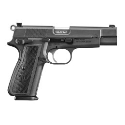 FN 66101115 High Power  9mm Luger 101 4.70 Black Target Crown Steel Barrel Black PVD Serrated Steel Slide  Steel Frame wBeaverta