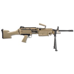 FN 46100170 M249S  5.56x45mm NATO 18.50 Barrel 301 Mag Or 200rd Belt Capacity Flat Dark Earth Fixed Hydraulic Buffer Stock NonSl