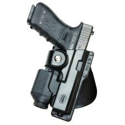 Fobus GLT17 Active Retention Tactical OWB Black Polymer Belt Fits Glock 172231 wTactical Light or Laser Right Hand