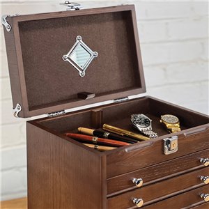 6-Drawer Collector's Chest Oak