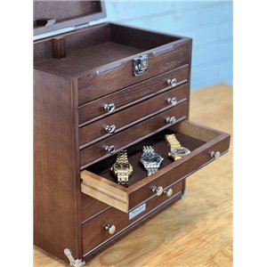6-Drawer Collector's Chest Oak