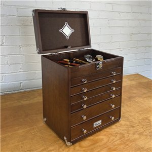 6-Drawer Collector's Chest Oak