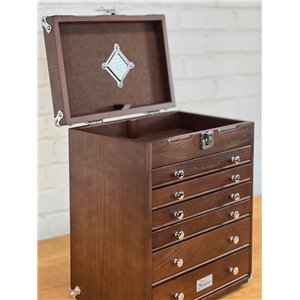 6-Drawer Collector's Chest Oak