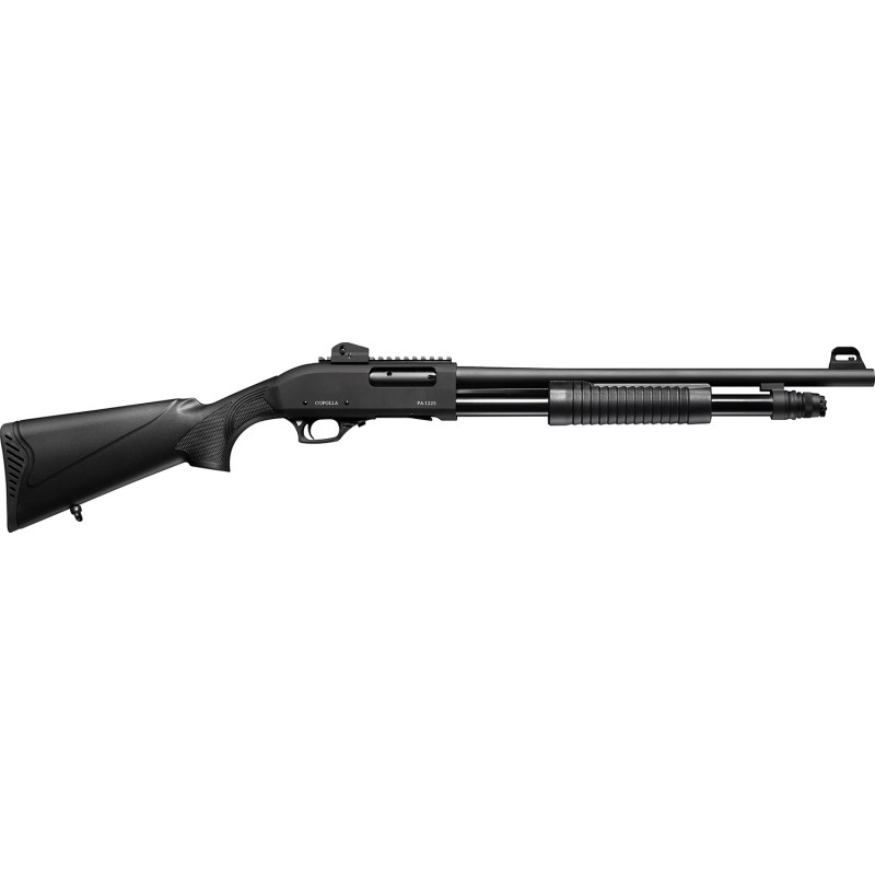 Four Peaks Imports 12000 Copolla PA1225 Pump Action 12 Gauge with 20 Barrel 3 Chamber 51 Capacity Black Metal Finish  Black Synt