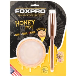 Foxpro HPCRYSTAL Honey Pot  Friction Call Turkey Sounds Attracts Turkeys Natural Honey Locust WoodCrystal