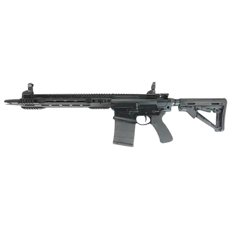 Franklin Armory 0010009BLK M4 Milita 308 Win 201 14.50 PW Black 14 FSR Handgaurd Magpul CTR Stock  MBUS Sights Triumvir Flash Hi