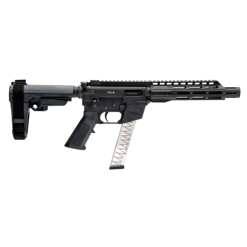 Freedom Ordnance FX9P8S FX9  9mm Luger 8 311 Black Anodized Black Polymer SBA3 Pistol Brace