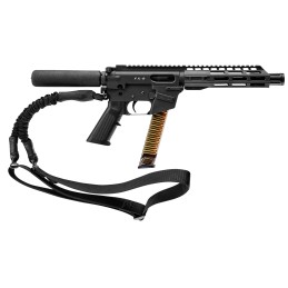 FREEDOM ORDNANCE FX9P8T FX9  9mm Luger 321 8 Black MLOK Handguard Padded Buffer Tube A2 Grip 3 Faux Suppressor Includes Sling