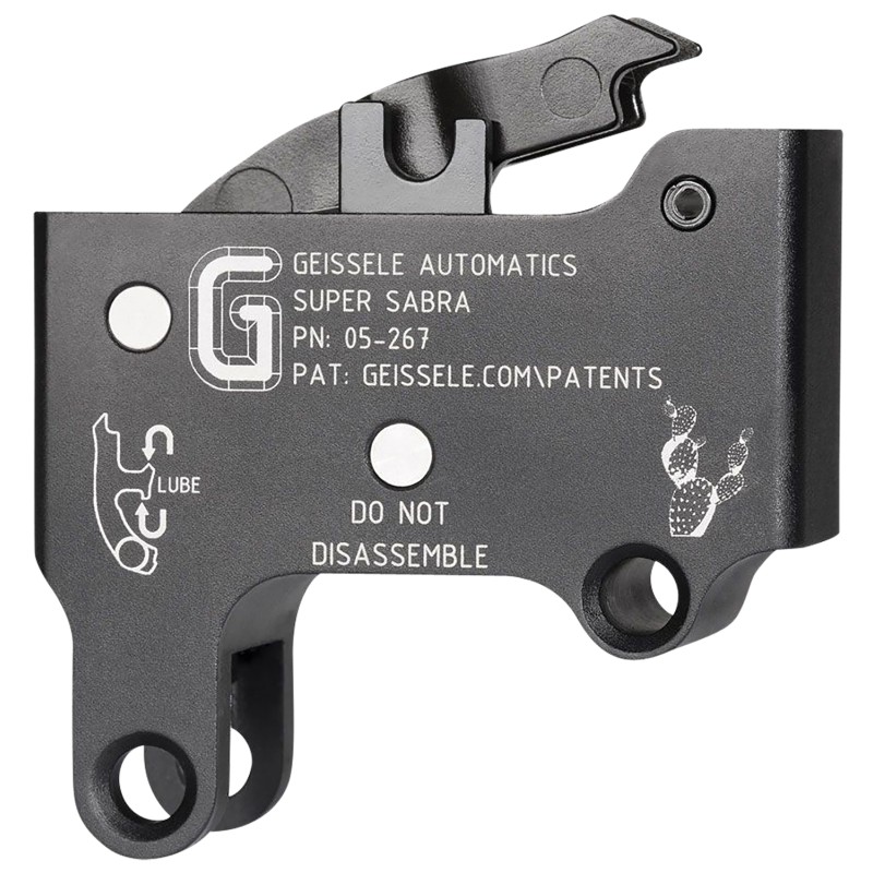 Geissele Automatics 05267 Super Sabra Trigger Pack TwoStage Curved Trigger with 5.507.50 lbs Draw Weight  Black Oxide Finish for