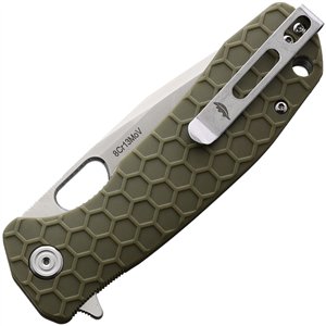 Large Linerlock Tanto Green