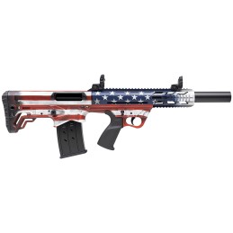 Gforce Arms GFY1USA GFY1  12 Gauge 3 51 18.50 Red White  Blue American Flag Bullpup with Pistol Grip Stock Picatinny Rail with F