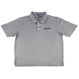 Glock AP95876 Classic Polo  Gray Cotton Short Sleeve Large