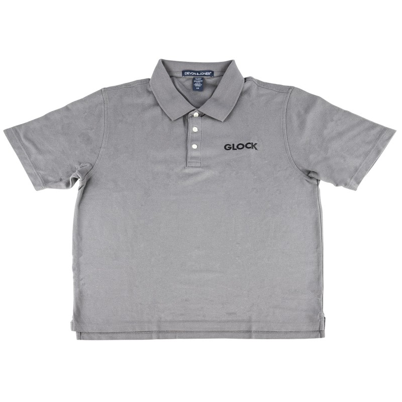 Glock AP95876 Classic Polo  Gray Cotton Short Sleeve Large