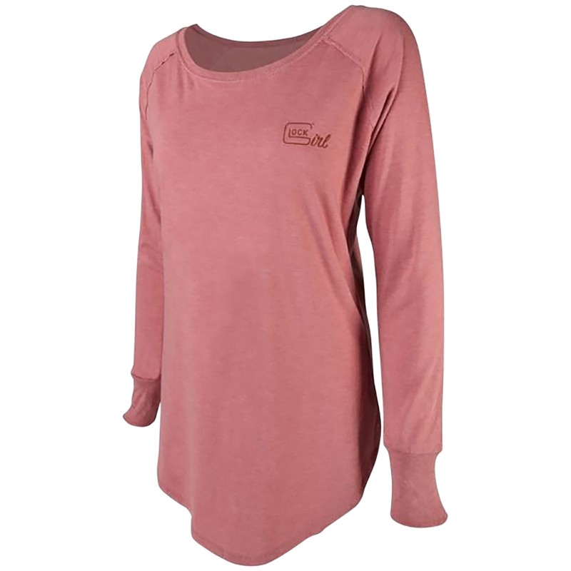 Glock AP960345 Glock Girl Confidence  Blush CottonPolyesterRayon Long Sleeve Tunic Small