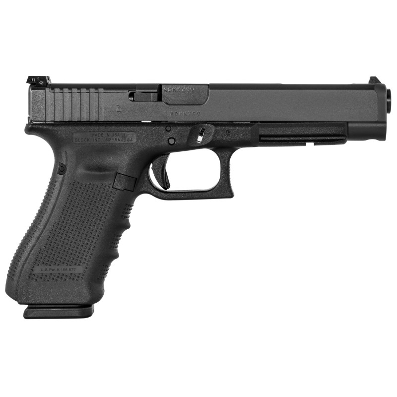 Glock UG4130101MOS G41 Gen4 Competition MOS 45 ACP 101 5.31 Steel Barrel Matte Black Serrated wMOS Cuts Steel Slide Black Polyme