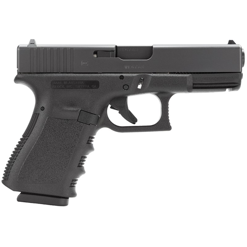 Glock PI2350203 G23 Gen3 Compact 40 SW  4.02 Barrel 131 Black Frame  Slide Safe Action Trigger