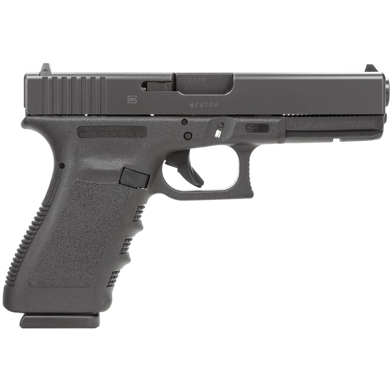 Glock PF2050201 G20 Gen3 Short Frame 10mm Auto 101 4.61 Black Steel Barrel Matte Black Serrated Steel Slide Black Polymer Frame 