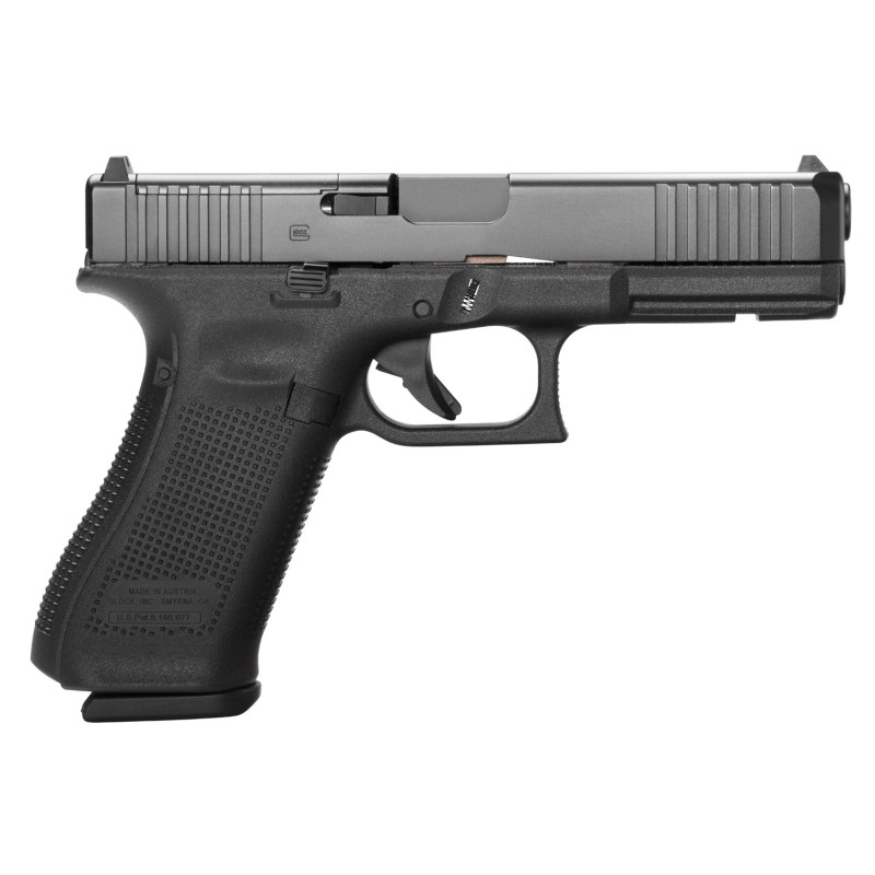 Glock PA175S201MOS G17 Gen5 MOS 9mm Luger 4.49 Glock Marksman Barrel 101 Black Frame With MOS nDLC Slide Modular Backstrap Ambid