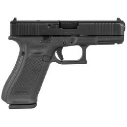 Glock PA455S201MOS G45 Gen5 Compact MOS 9mm Luger 4.02 101 Overall Black Finish with nDLC Steel with Front Serrations  MOS Cuts 