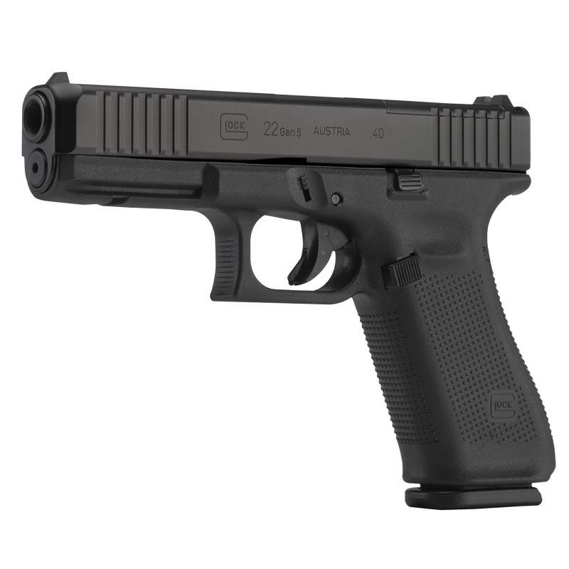 Glock PA225S201MOS G22 Gen5 MOS 40 SW  4.49 Glock Marksman Barrel 101 Black Frame  MOS  nDLC Slide Modular Backstrap Ambidextrou