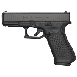 Glock  G45 Compact Crossover 9mm Luger 4.02 171 Black Black nDLC Steel with Front Serrations  MOS Cuts Black Rough Texture Inter