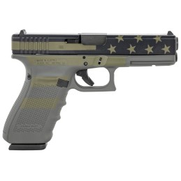 Glock PG2050204OP G20 Gen4 Full Size 10mm Auto 151 4.61 Black Steel BarrelOperator Flag Cerakote Serrated Slide  Polymer Frame w