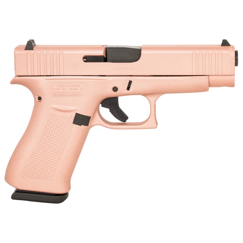 Glock PA4850204RG G48  Compact Slim 9mm Luger 101 4.17 Black GMB Barrel Rose Gold Serrated Slide Rose Gold Cerakote wBlack Contr