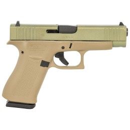 Glock PA4850204CTAG G48  Compact Slim 9mm Luger 101 4.17 Black GMB Barrel Agoge Green Serrated Slide Coyote Tan Cerakote Polymer