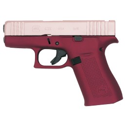 Glock PX4350204FRMOSHH G43X MOS SubCompact 9mm Luger 101 3.41 Black GMB Barre Pink Cerakote MOS CutSerrated Steel Slid Happy Hou