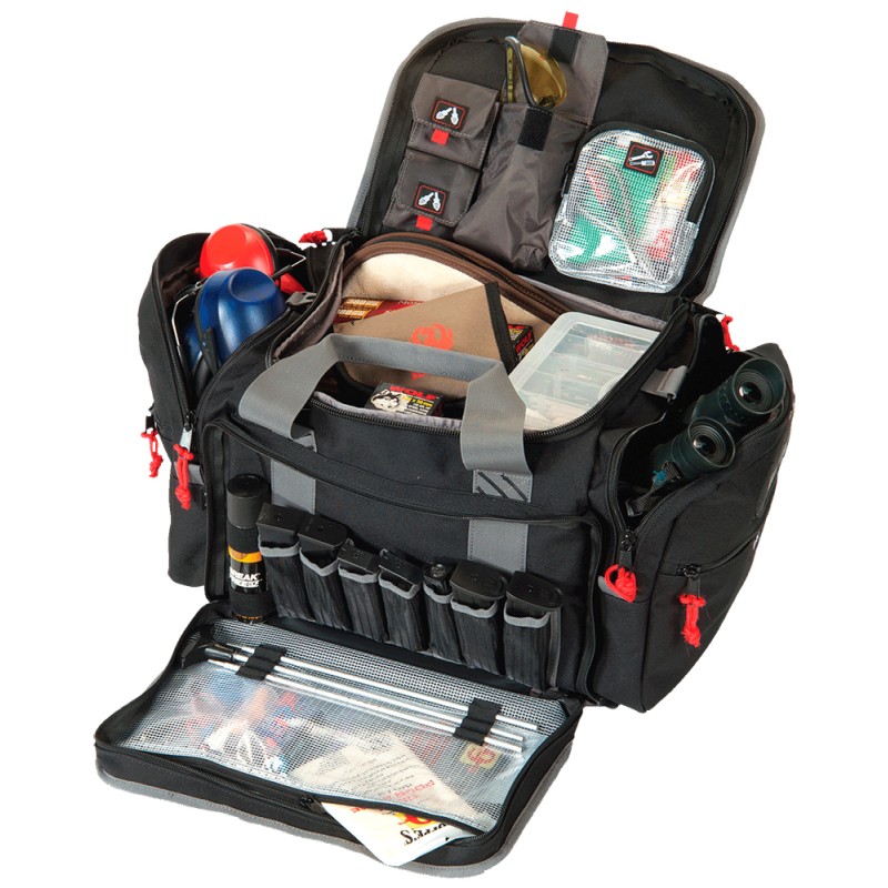 GPS Bags 2014LRB Large  Black Nylon with Lift Ports Storage Pockets Visual ID Storage System  Holds 5 Handguns or More  Ammo Inc