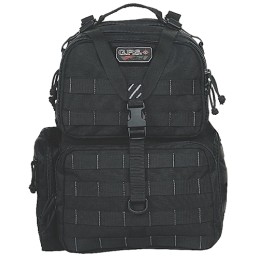 GPS Bags T1612BPB Tactical Range Backpack Black 1000D Nylon Teflon Coating with 3 Pistol Storage Cases Visual ID Storage System 