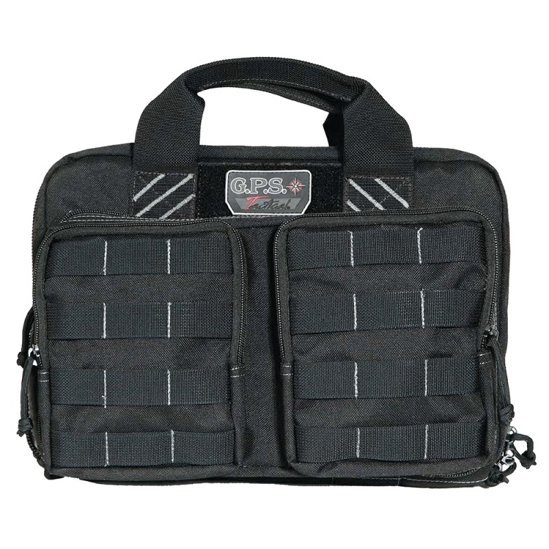 GPS Bags T1311PCB Tactical Quad 2 Black 1000D Polyester with YKK Lockable Zippers 8 Mag Pockets 2  Ammo Front Pockets Visual ID 