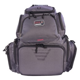 GPS Bags GPS1711BPG Handgunner Backpack 1000D Nylon Gray with Foam Cradle Holds 4 Medium Handguns Mag Pockets PullOut Rain Cover