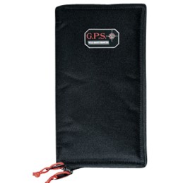 GPS Bags GPS865PS Pistol Sleeve  Medium Black Nylon with Locking Zippers  Thin Design Holds 1 Handgun