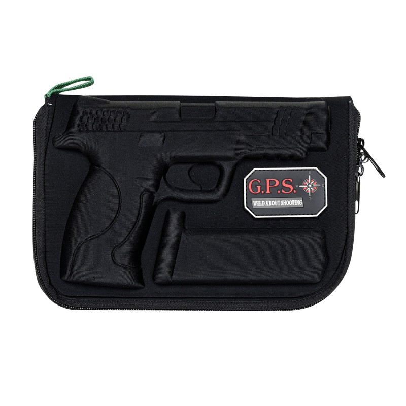 GPS Bags GPS912PC Custom Molded  with Lockable Zippers Internal Mag Holder  Black Finish for SW MP FullSize Compact 9mm Luger 40