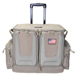 GPS Bags GPST2112ROB Tactical Rolling Tan 1000D Nylon Teflon Coating with Foam Cradle Holds 6 Handguns Storage Pockets Holds 4 A