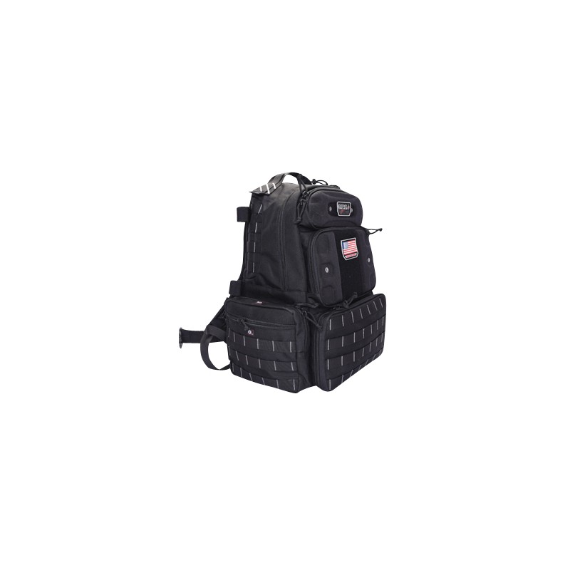 GPS Bags GPST1913BPP Tactical Backpack Tall PRYM1 Blackout 1000D Polyester with Removable Pistol Storage MOLLE Webbing  Lockable