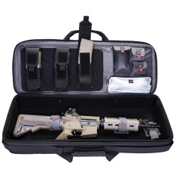 GPS Bags T28SWC Tactical Hardsided Special Weapons Case Black 1000D Nylon with Visual ID Storage System Storage Pockets Lockable