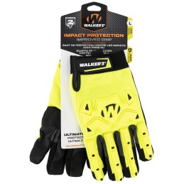 Walkers GWPSFHVFFPUIL2LG Impact Protection  BlackYellow Synthetic Leather Large Hook  Loop Closure