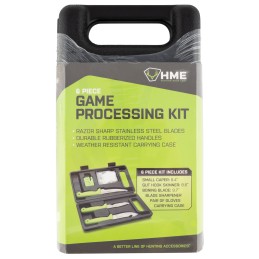 HME HMEKN6PHDK Hunting Dressing Kit  9.408.608.50 Stainless Steel Gut HookCaperDrop Point Rubber