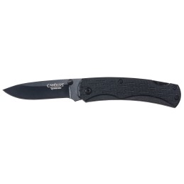 Walkers  CamLite  2.25 Folding Plain Black TiCN Bonded 440 SS Blade Black Textured GFN Handle