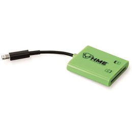 HME HMESDCRIOS Memory Card Reader iOS Fits iPhoneiPad Up To 256GB BlackGreen