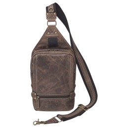 Gun Toten MamasKingport GTMCZY108 Sling Backpack  Brown Leather Includes Standard Holster