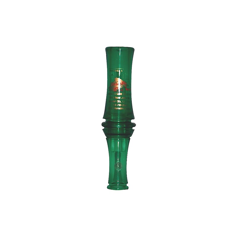 Haydels Game Calls VR00 Redleg Mallard Variable Tone Open Call Double Reed Mallard Sounds Attracts Ducks Green Plastic