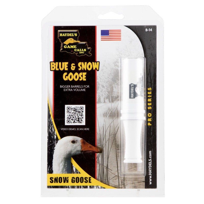 Haydels Game Calls B14 Blue  Snow Goose  Open Call Attracts Geese White Plastic