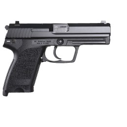 HK 81000322 USP V1 SADA 45 ACP Caliber with 4.41 Barrel 121 Capacity Overall Black Finish Serrated Trigger Guard Frame Serrated 