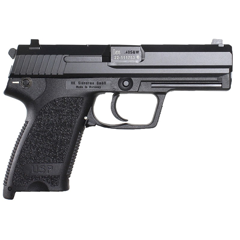 HK 81000324 USP V1 45 ACP 4.41 101 Black Polymer Frame Black Polymer Grip